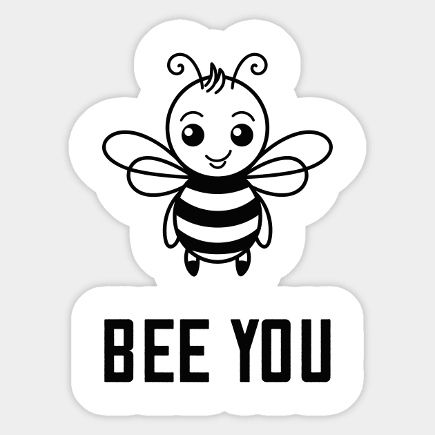 Bee You T-shirt Sticker by Deeblushop